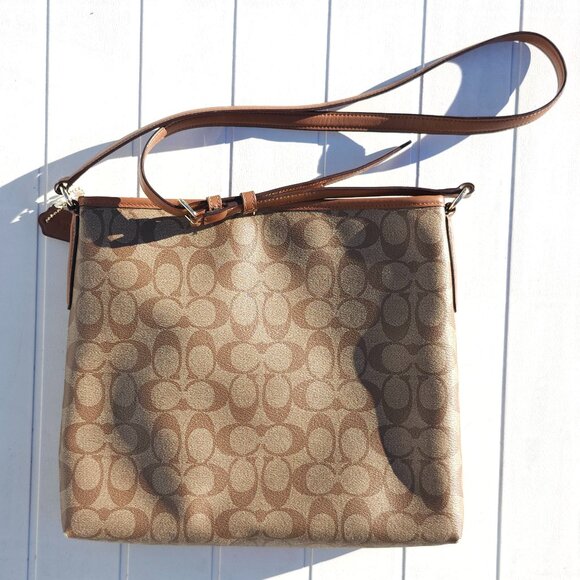 Coach Varsity Stripe Signature Bag Messenger Cross Body Bag - Picture 3 of 9